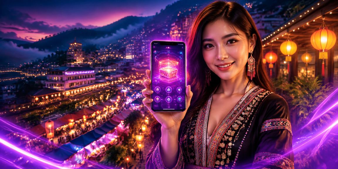 Ánh đèn lồng Hội An lung linh về đêm trong khung cảnh chơi casino trên mobile
